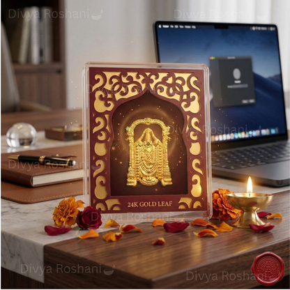 Tirupati Balaji Frame 24K Gold Foil