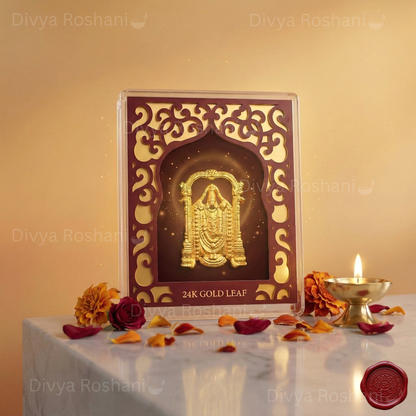 Tirupati Balaji Frame 24K Gold Foil