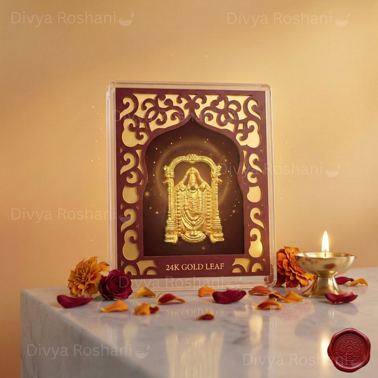 Tirupati Balaji Frame 24K Gold Foil