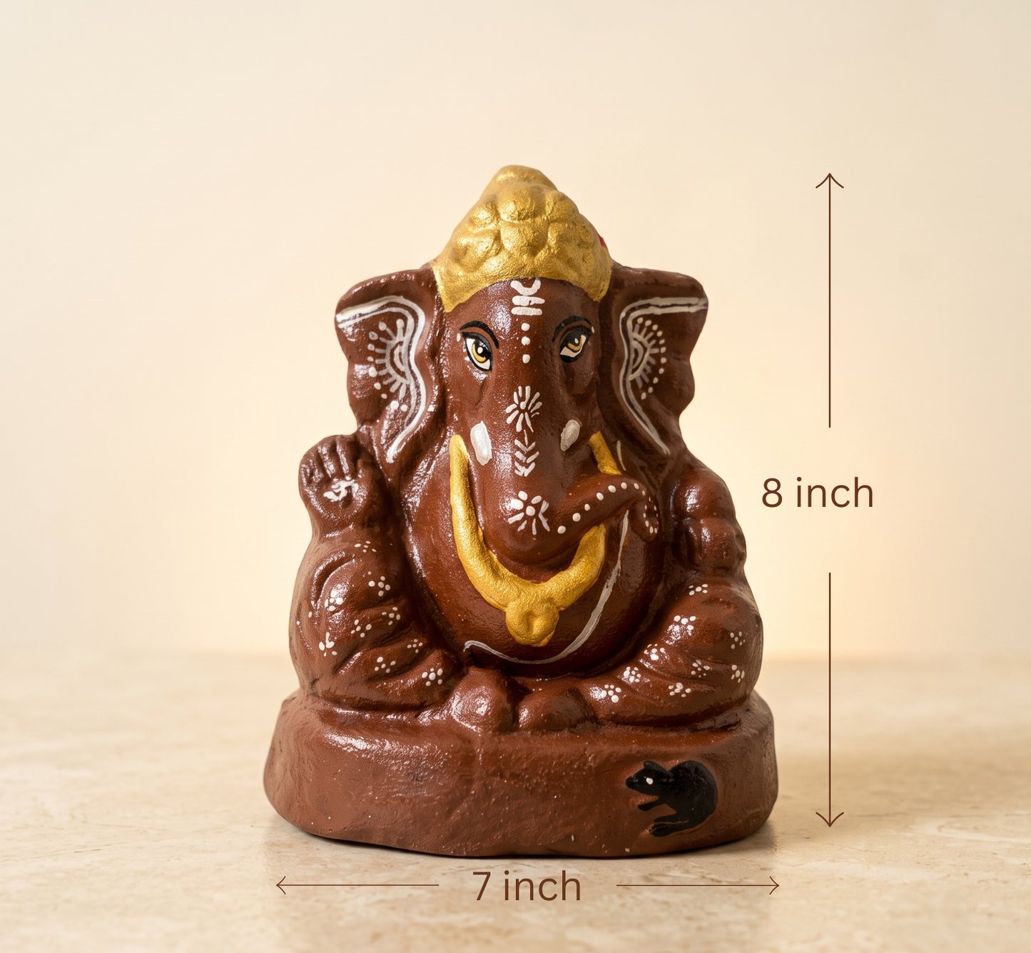 Shri Ganesh Ji - Pavitra Gobar Murti with Pooja Essentials | 8"