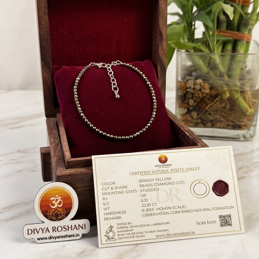 Dhan Akarshan Pyrite Anklet