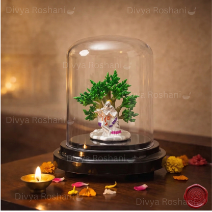 Radha Krishna Silver Idol