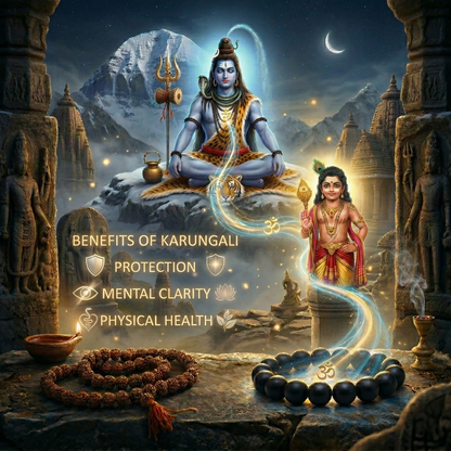 Karungali Damru Malai Bracelet