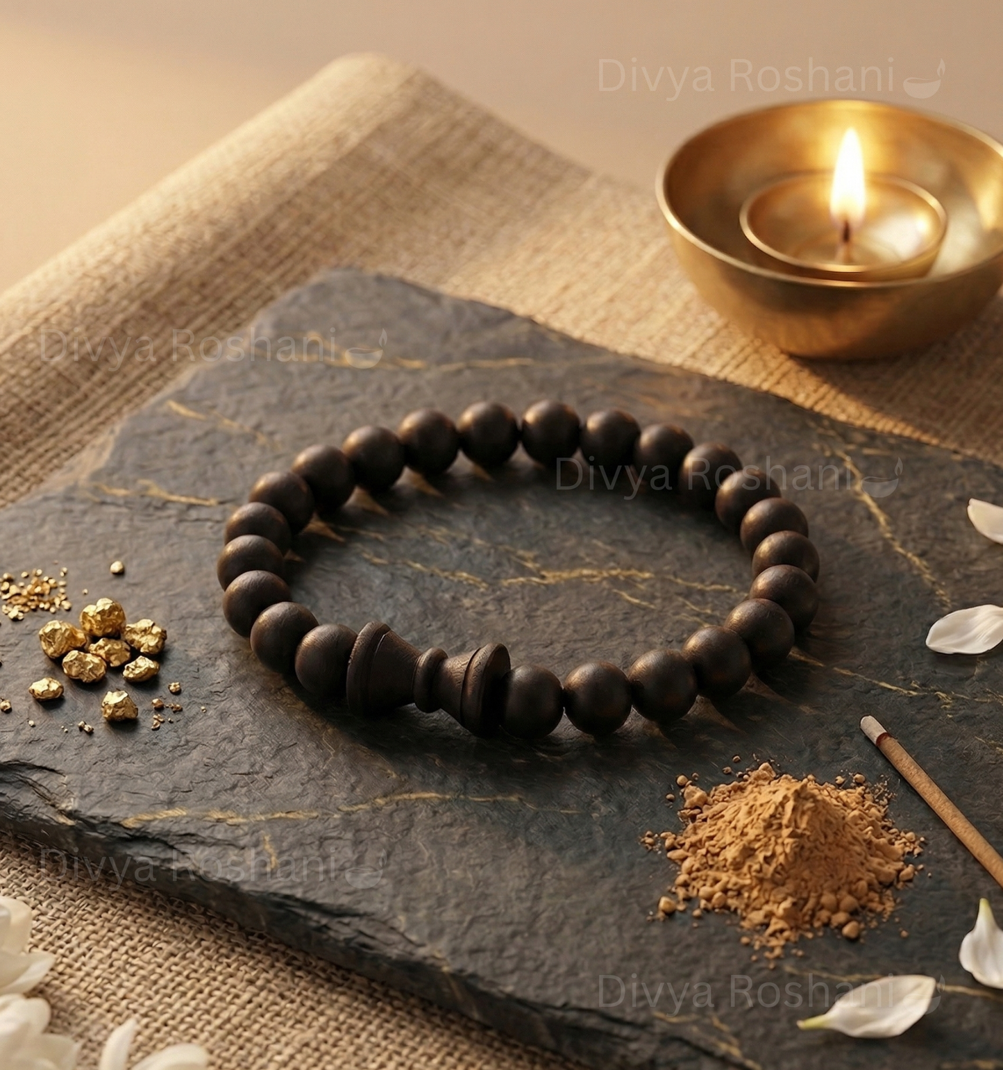 Karungali Damru Malai Bracelet