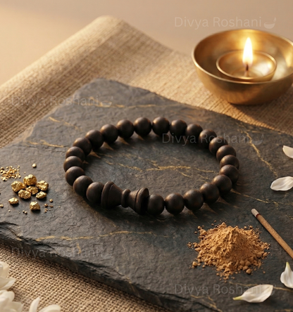 Karungali Damru Malai Bracelet