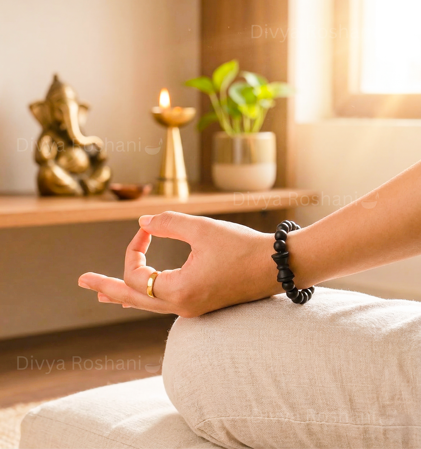 Karungali Damru Malai Bracelet