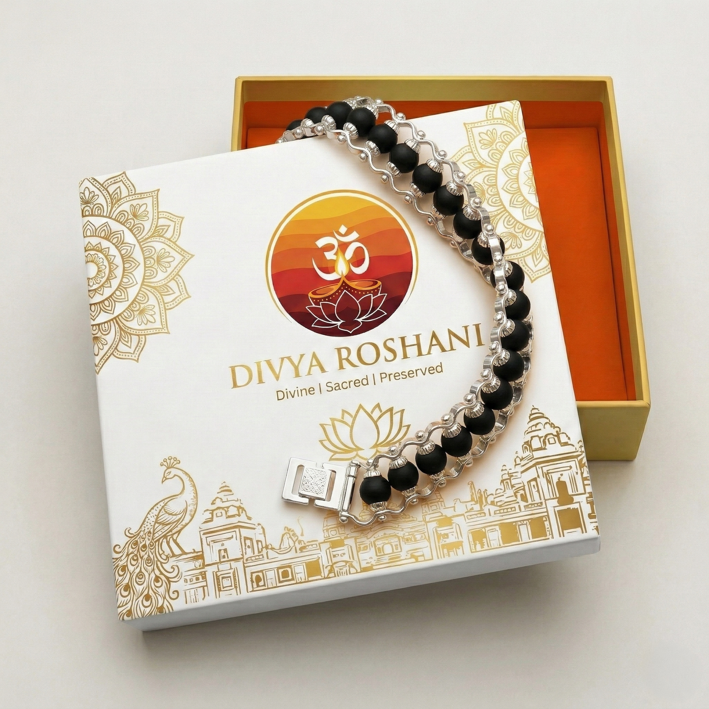 Karungali Raksha Silver Bracelet – Authentic Beads