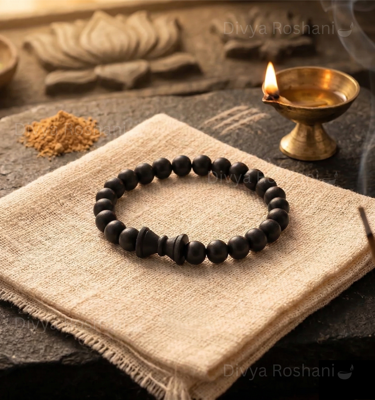 Karungali Damru Malai Bracelet